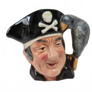Royal Doulton Long John Silver Character Jug / D6512 / 2.5" / Vintage